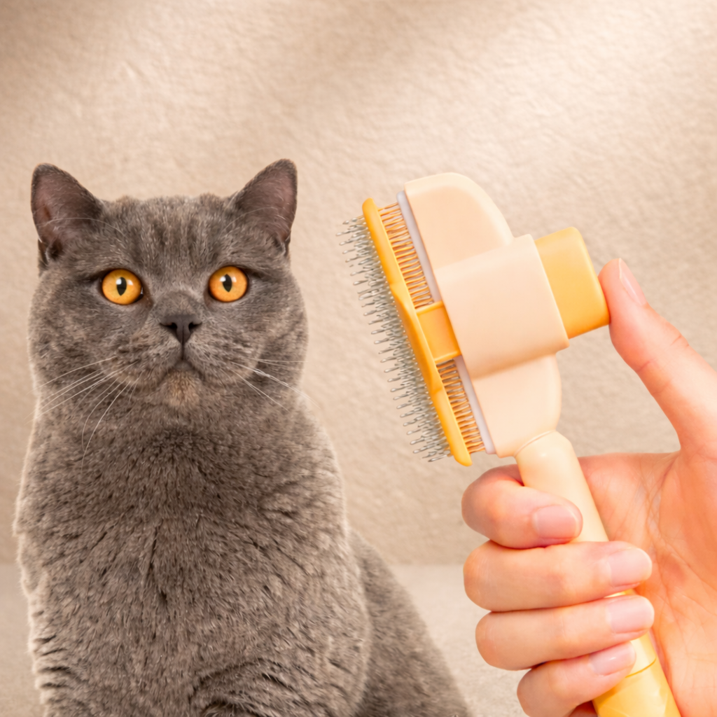 Brosse anti-poil pour chat