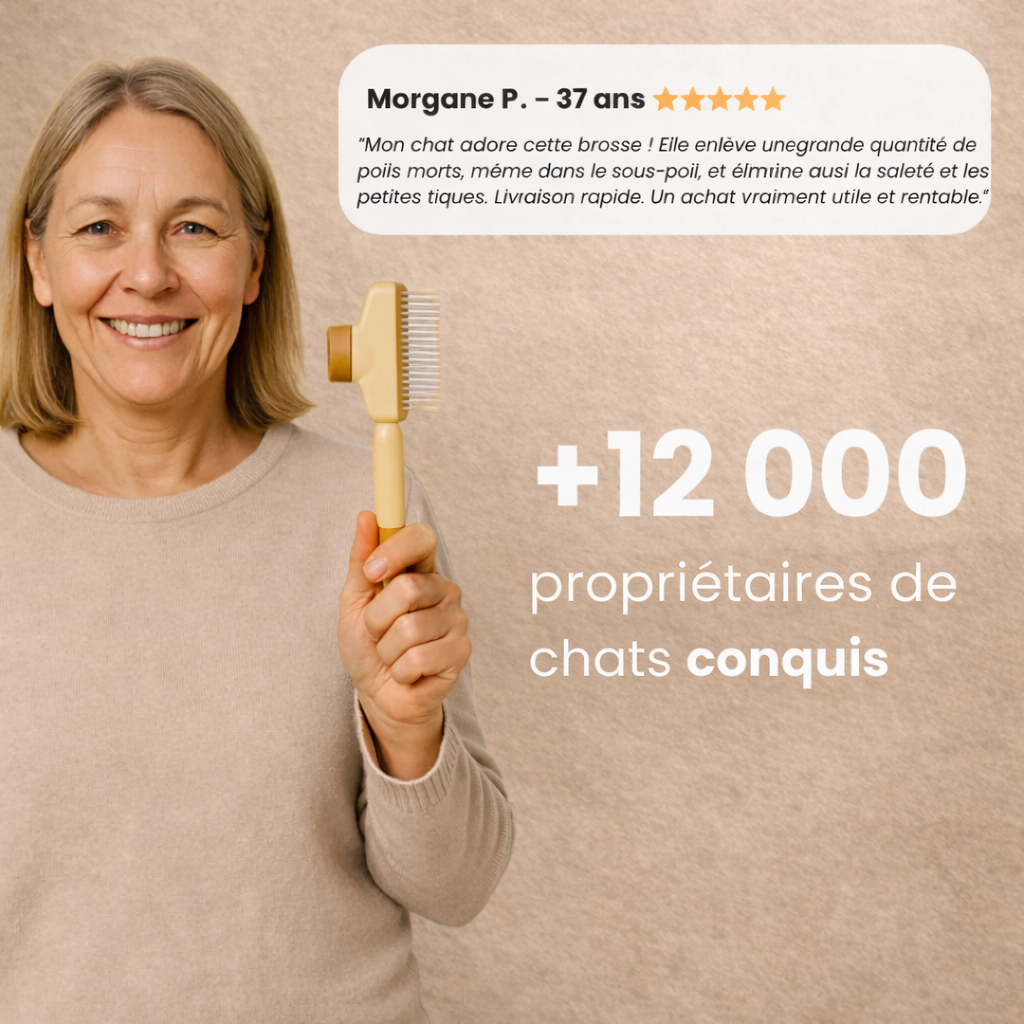 Brosse anti-poil pour chat