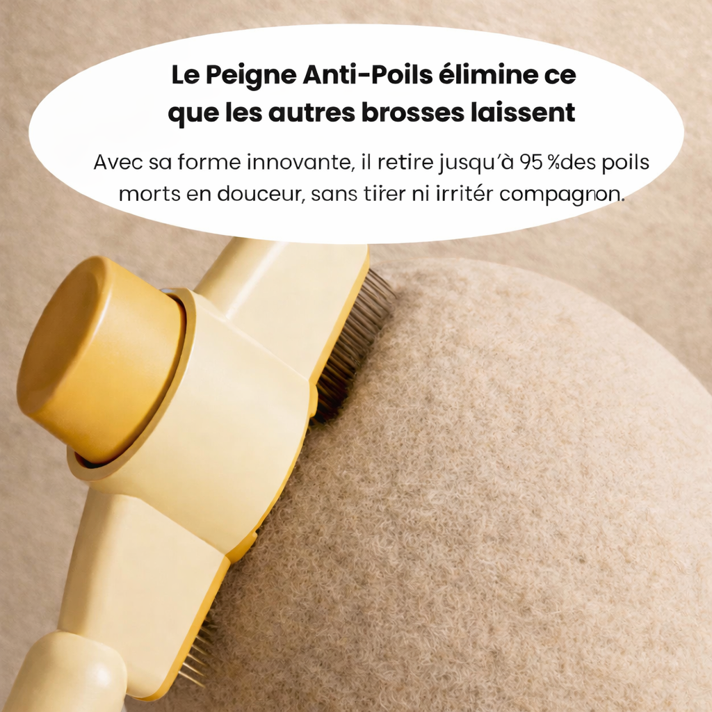 Brosse anti-poil pour chat