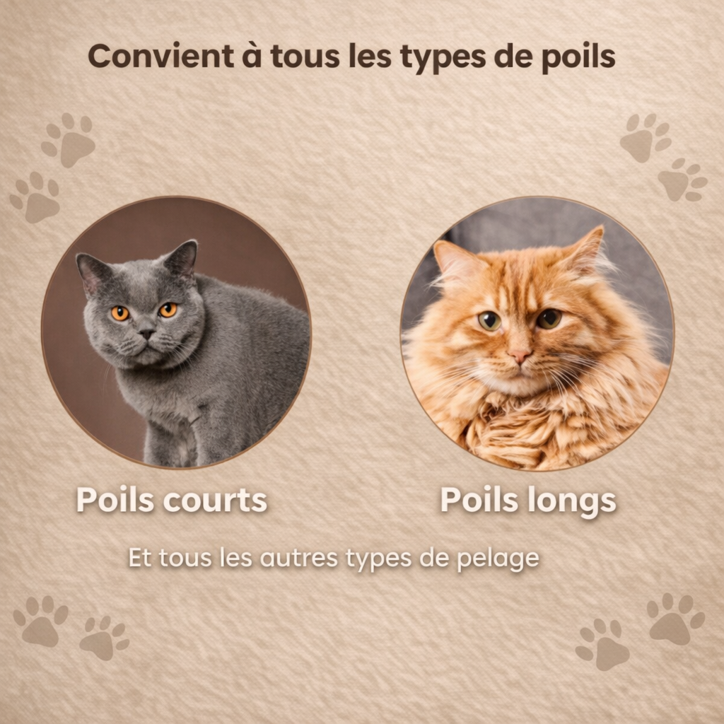 Brosse anti-poil pour chat